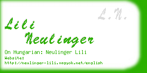 lili neulinger business card